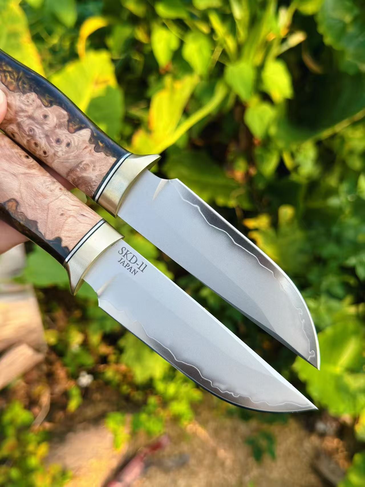Handcrafted Japanese SKD-11 Steel Hunting Knife Full Tang  - AK-HT1047
