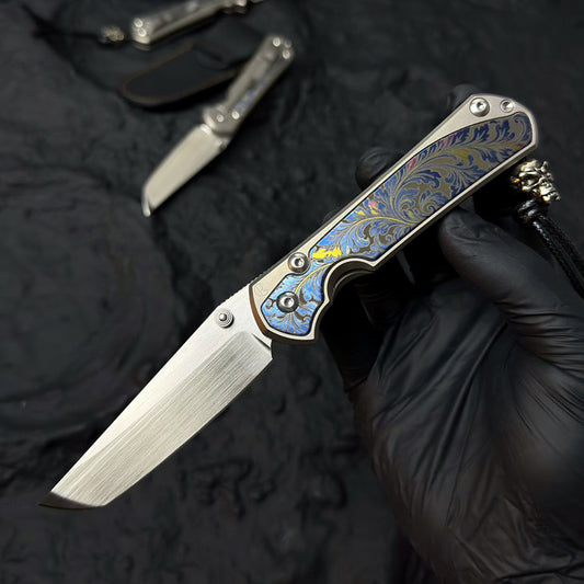 Handcrafted M390 Folding Knife – Titanium Handle - AK-HT1066