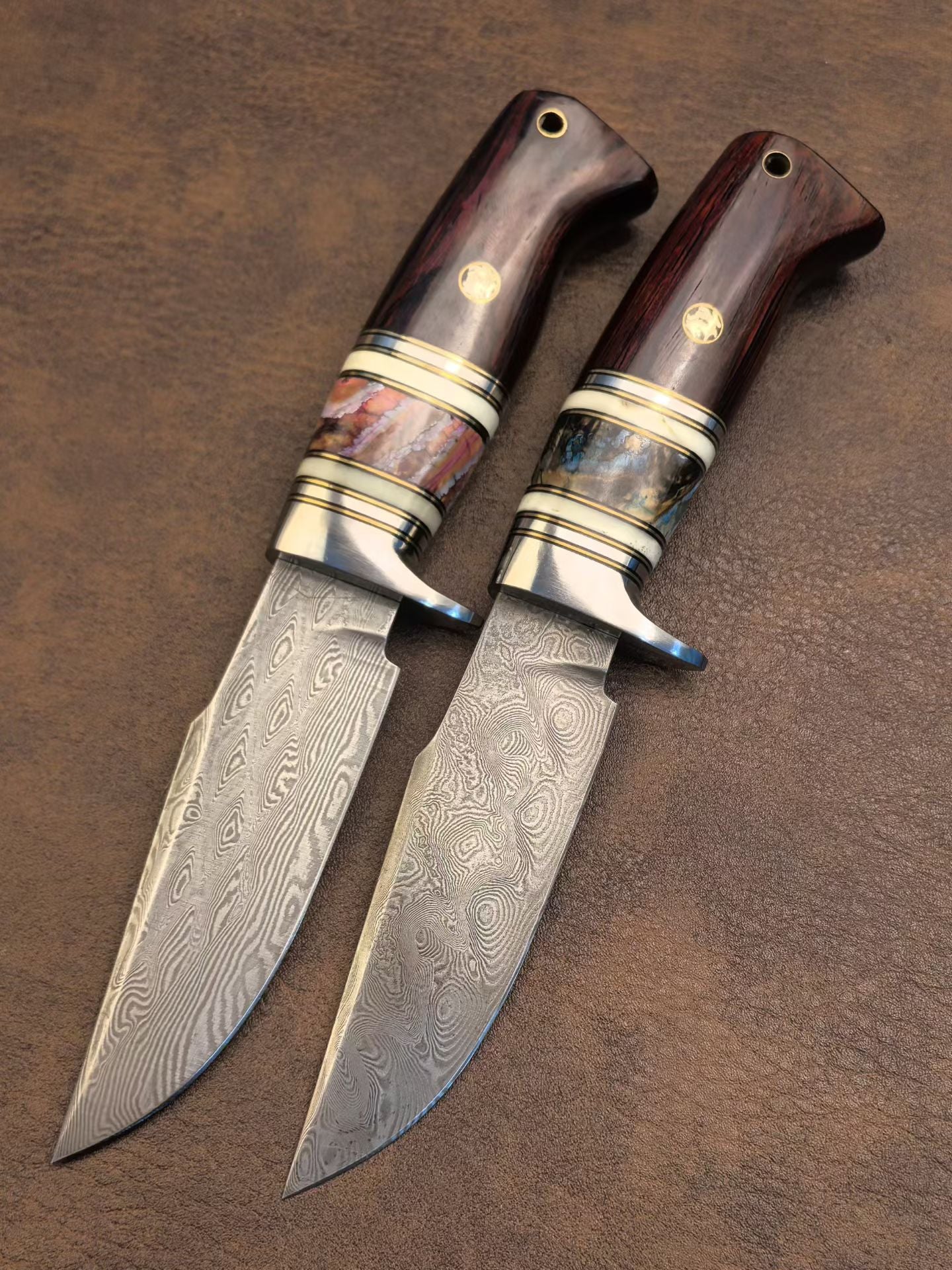 Handcrafted Damascus Steel Bowie Knife - AK-HT1054