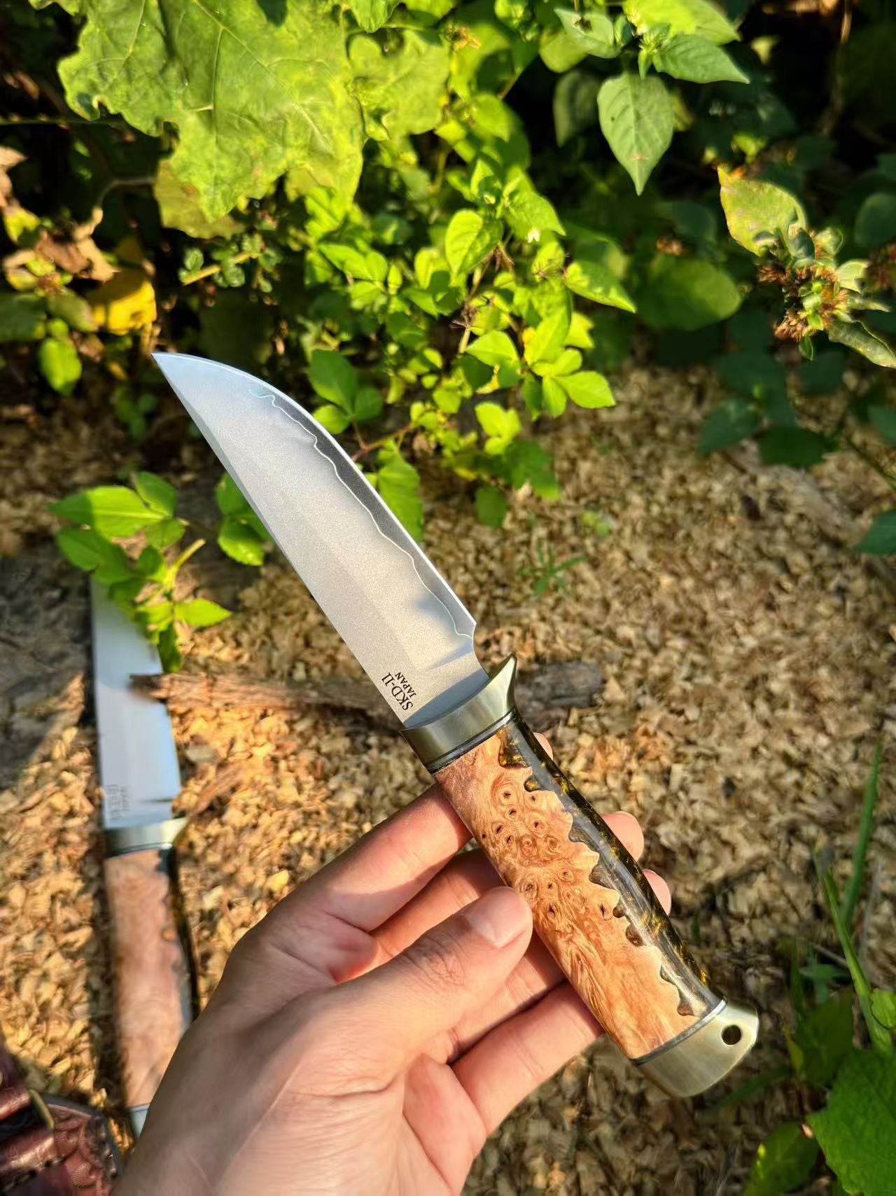Handcrafted Japanese SKD-11 Steel Hunting Knife Full Tang  - AK-HT1047