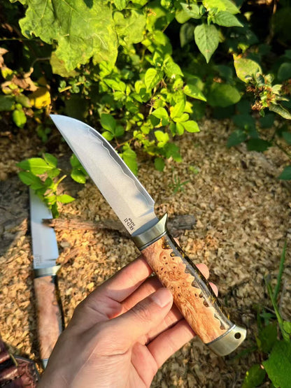 Handcrafted Japanese SKD-11 Steel Hunting Knife Full Tang  - AK-HT1047