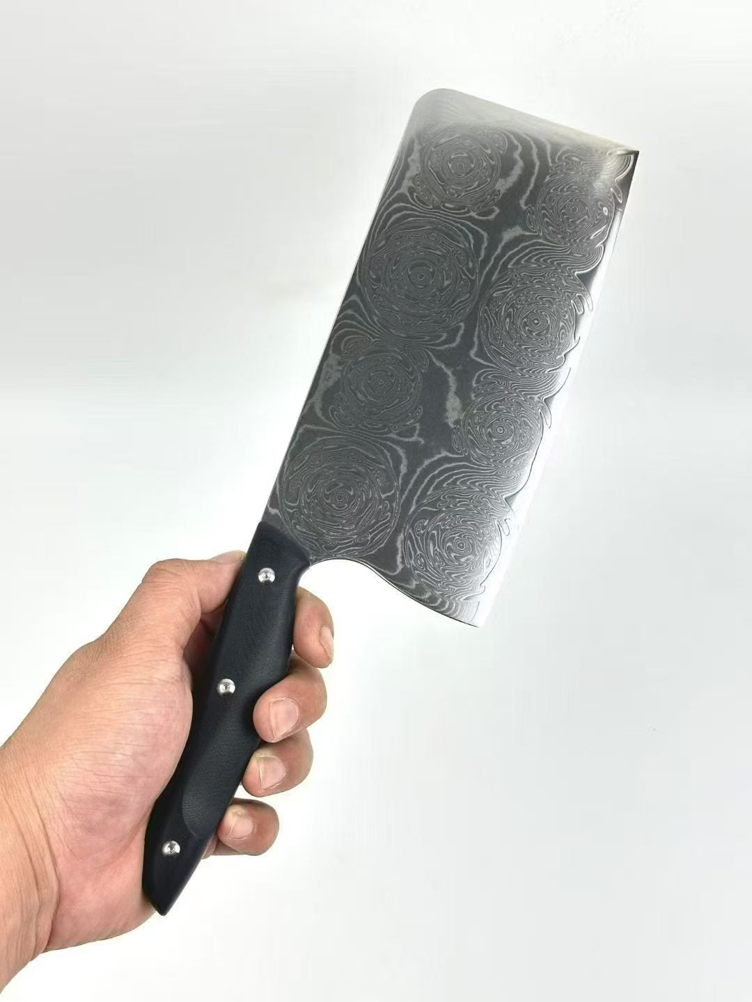 67-Layer Damascus Cleaver Knife – Full Tang, G10 Handle, Limited Stock - AK-DL1044