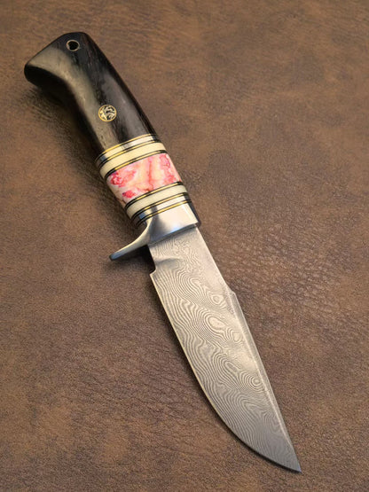 Handcrafted Damascus Steel Bowie Knife - AK-HT1054
