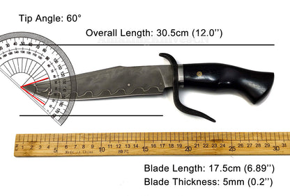 Hand Forged Damascus Steel Hunting Knife Bowie Survival Fixed Blade Full Tang- AK-HT0779-N