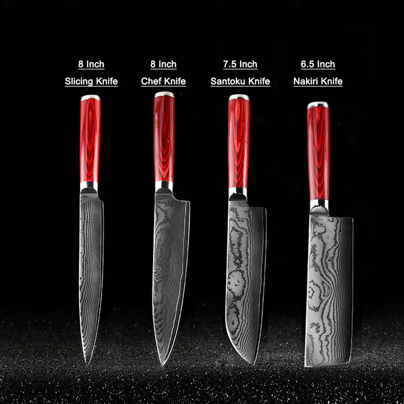 Japanese 67-Layer Damascus Kithcen Knife Set VG10 Steel Amazing Quality