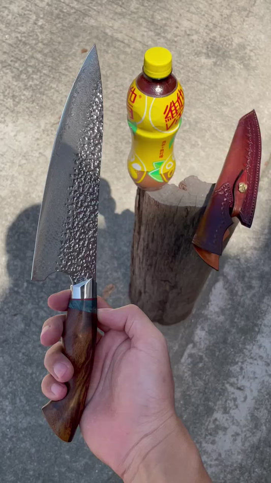 8 inch Chef Knife Japanese VG10 Damascus Steel 103 Layers Kitchen Knives Gyuto with Sheath - AK-DC0740