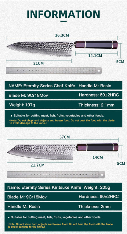5 PCS Set 67-Layer  Damascus Steel Kithcen Knife Set Amazing Quality -AK-DS0819