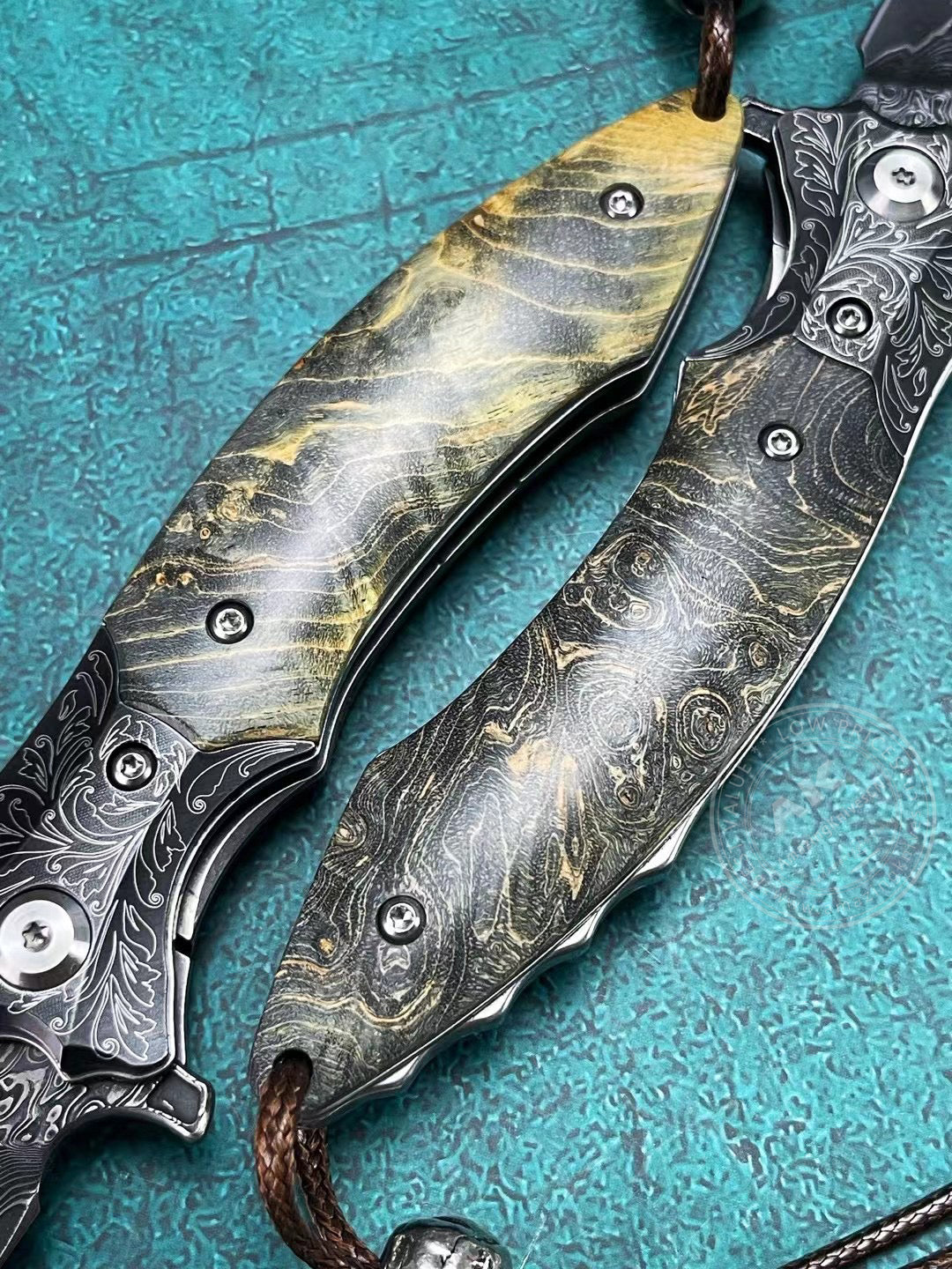 Vg10 Damascus Hunting Knife Folding Pocket Knife Ball Bearings- AK-HT0821