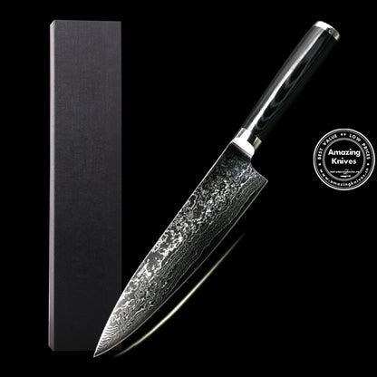 8 inch Chef Knife Japanese VG10 Damascus Steel Kitchen Knives High Quality Gyuto - AK-DC0039