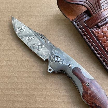VG10 Damascus Folding Knife Pocket Knife- AK-HT0767