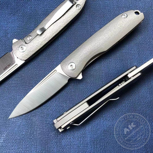 Sandvik 14C28N Steel Folding Knife Survival Titanium Ball Bearings Pocket Knives - AK-HT0724