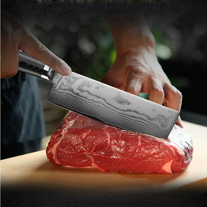 6.5 inch Chef Knife Japanese Damascus VG-10 Steel Kitchen Knife Cleaver Nakiri - AK-DV0123