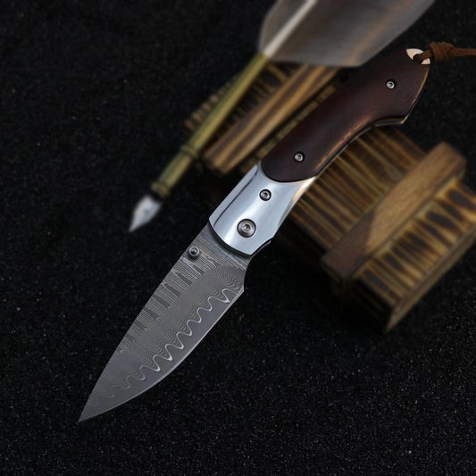 Japanese VG10 Damascus Hunting Knife Folding Pocket Knife-AK-HT0432