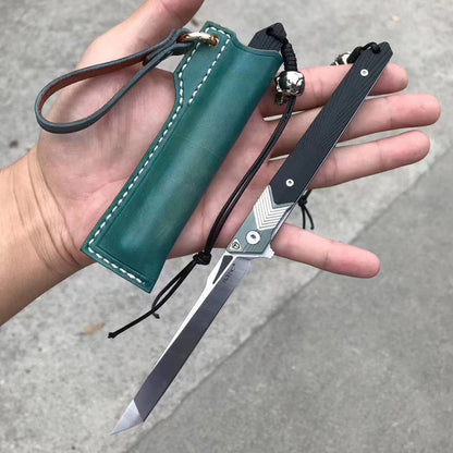 Sandvik Blade Folding Knife Tactical Rescue Survival Flipper Tanto Titanium - AK-HT0557-S