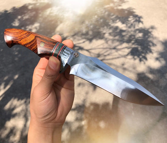 DC53 Steel Survival Outdoor Bowie Knife Hunting Knife Fixed Blade with Sheath- AK-HT0587