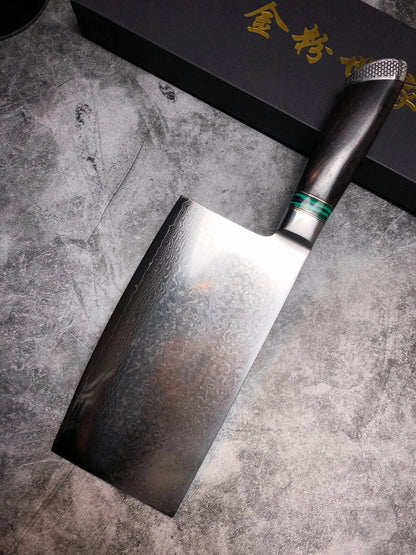 Japanese 103 Layer Damascus Steel Cleaver Knife - AK-DL0505