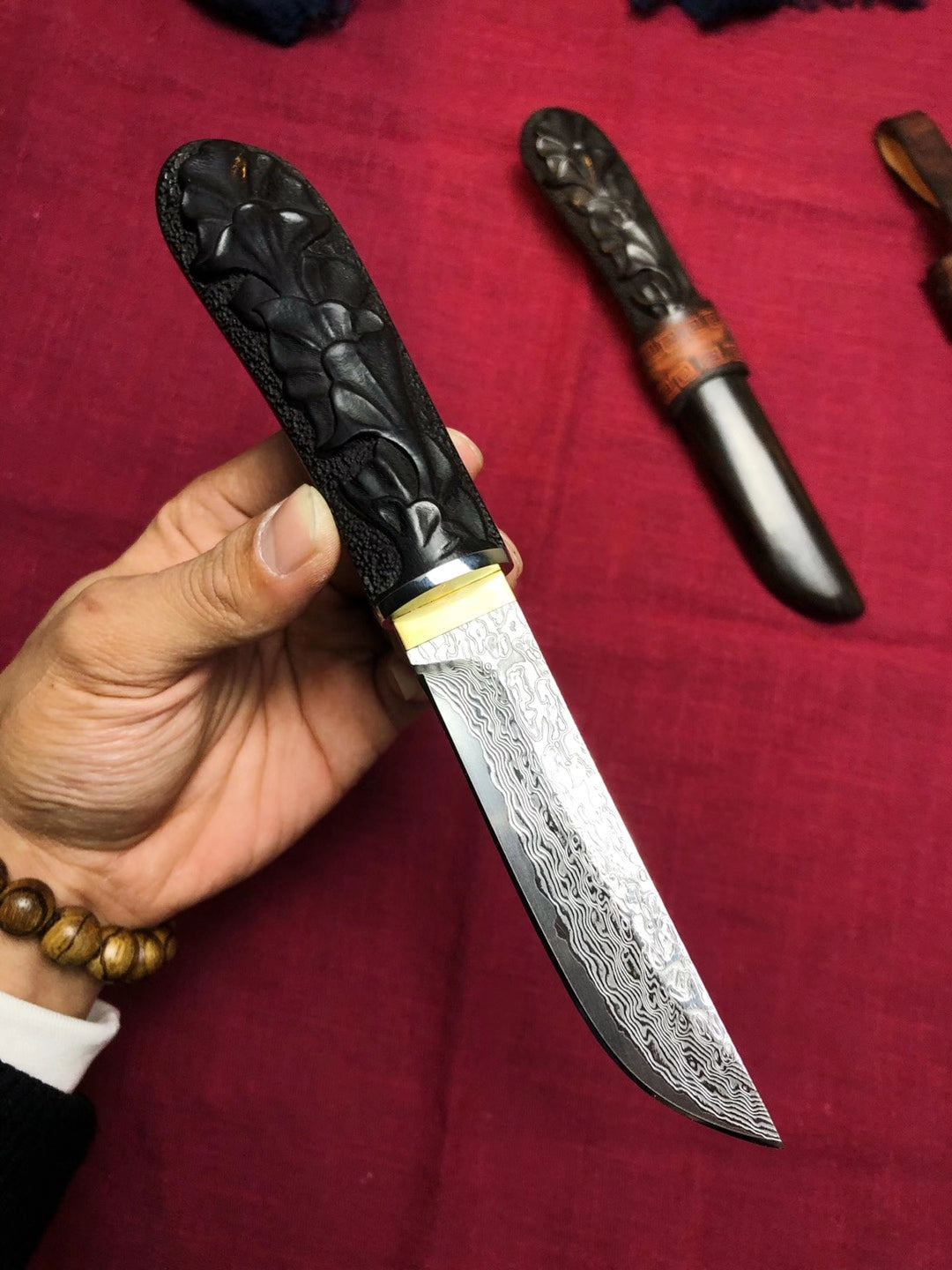 Handmade Japanese VG10 Damascus Katana Knife Ninja Samurai Warrior Sword Bushido - AK-HT0631
