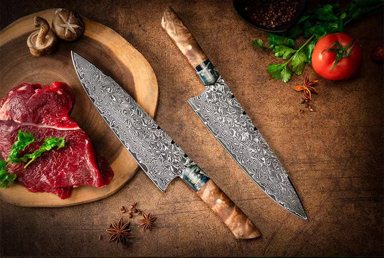 VG10 Damascus Kiritsuke Chef Knife with Sheath - AK-DC0669