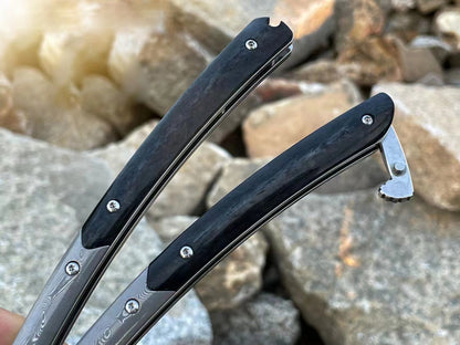 VG10 Damascus Steel Collectible Folding Knife Survival Knife with Bone Handle - AK-HT0755