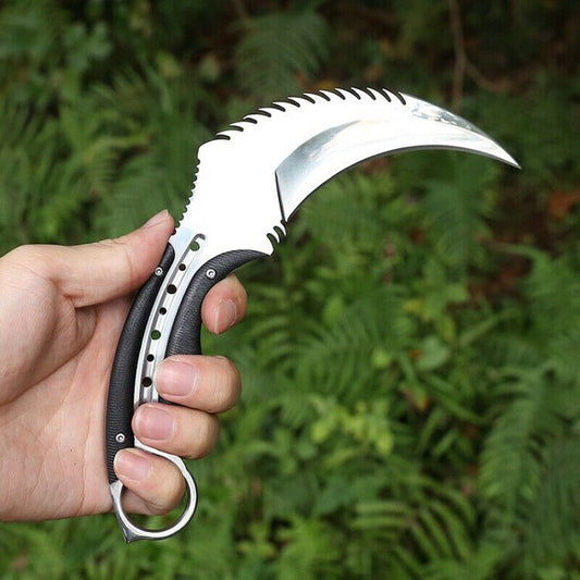 Karambit Fixed Blade Knife Mirror Light Karambits Claw Hunting Knives - AK-HT0774
